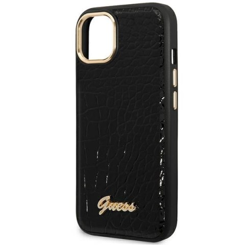 Etui na telefon iPhone 14 Plus / 15 Plus Guess Croco Hardcase czarne