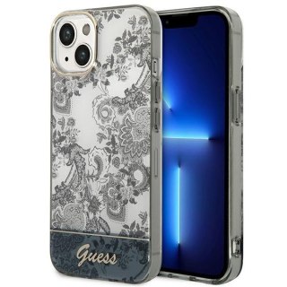 Etui na telefon iPhone 14 Plus/15 Plus Guess szare hardcase Porcelain