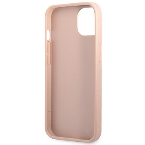 Etui na telefon iPhone 14 Plus / 15 Plus Guess różowe Saffiano Triangle