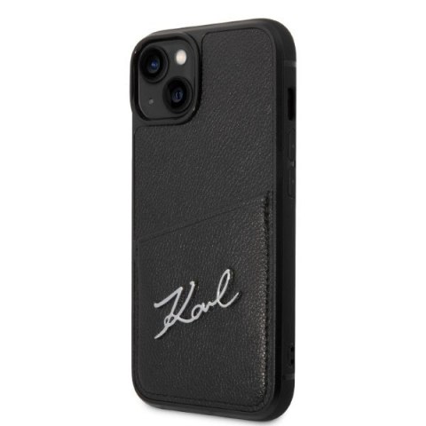 Etui na telefon iPhone 14 Plus / 15 Plus Karl Lagerfeld czarne z logo