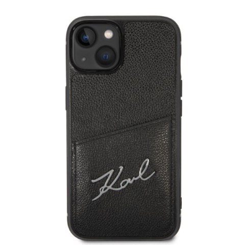 Etui na telefon iPhone 14 Plus / 15 Plus Karl Lagerfeld czarne z logo