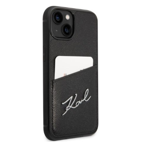 Etui na telefon iPhone 14 Plus / 15 Plus Karl Lagerfeld czarne z logo