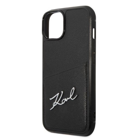 Etui na telefon iPhone 14 Plus / 15 Plus Karl Lagerfeld czarne z logo