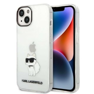 Etui na telefon iPhone 14 Plus/15 Plus Karl Lagerfeld Choupette przezroczyste