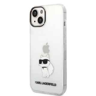 Etui na telefon iPhone 14 Plus/15 Plus Karl Lagerfeld Choupette przezroczyste