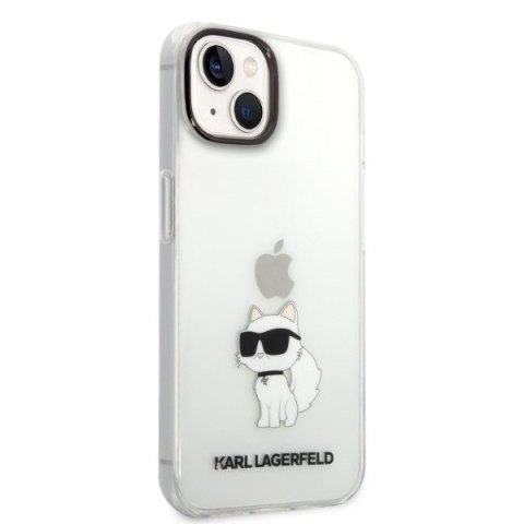 Etui na telefon iPhone 14 Plus/15 Plus Karl Lagerfeld Choupette przezroczyste