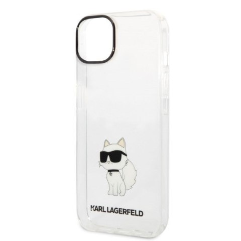 Etui na telefon iPhone 14 Plus/15 Plus Karl Lagerfeld Choupette przezroczyste