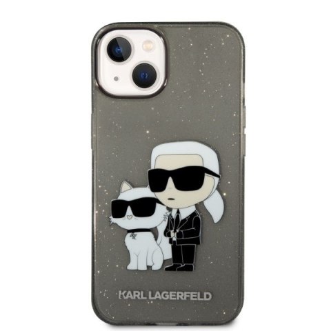 Etui na telefon iPhone 14 Plus/15 Plus Karl Lagerfeld czarne GLIT NFT