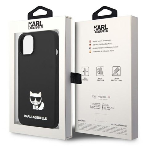 Etui na telefon iPhone 14 Plus / 15 Plus Karl Lagerfeld Choupette czarne