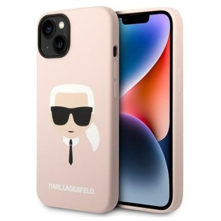 Etui na telefon iPhone 14 Plus / 15 Plus Karl Lagerfeld różowe silikonowe