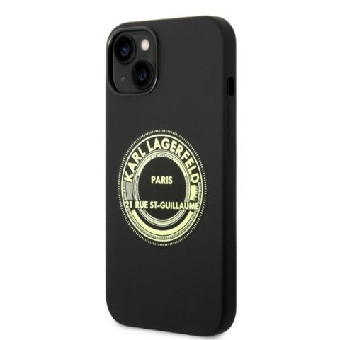 Etui na telefon iPhone 14 Plus / 15 Plus Karl Lagerfeld silikonowe czarne