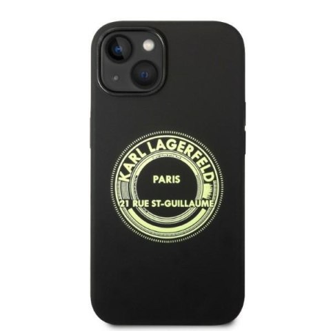 Etui na telefon iPhone 14 Plus / 15 Plus Karl Lagerfeld silikonowe czarne