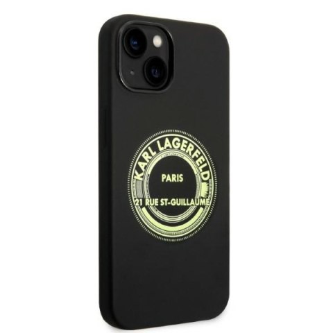 Etui na telefon iPhone 14 Plus / 15 Plus Karl Lagerfeld silikonowe czarne