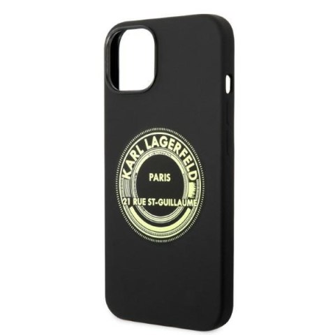 Etui na telefon iPhone 14 Plus / 15 Plus Karl Lagerfeld silikonowe czarne