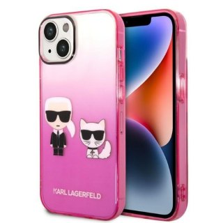 Etui na telefon iPhone 14 Plus/15 Plus Karl Lagerfeld różowe Gradient