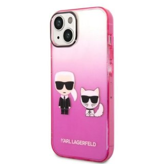 Etui na telefon iPhone 14 Plus/15 Plus Karl Lagerfeld różowe Gradient