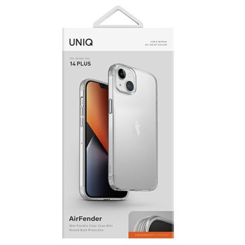 Etui na telefon iPhone 14 Plus / 15 Plus UNIQ Air Fender transparentne