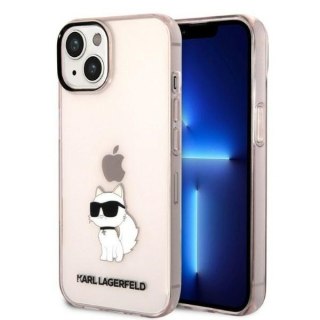 Etui na telefon iPhone 14 Plus / 15 Plus Karl Lagerfeld Choupette różowe