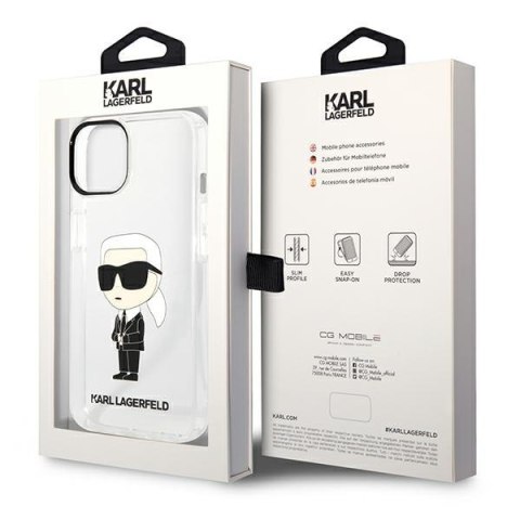 Etui na telefon iPhone 14 Plus / 15 Plus Karl Lagerfeld przezroczyste