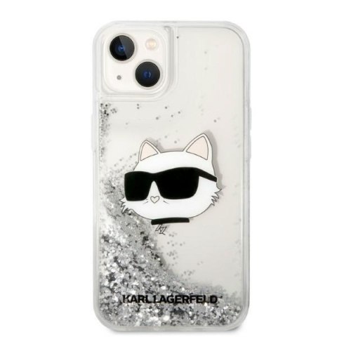 Etui na telefon iPhone 14 Plus/15 Plus Karl Lagerfeld Choupette Glitter