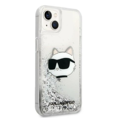 Etui na telefon iPhone 14 Plus/15 Plus Karl Lagerfeld Choupette Glitter