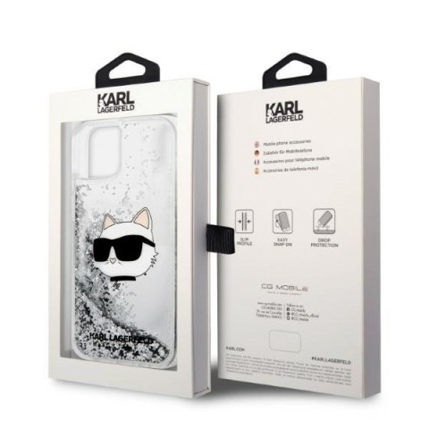 Etui na telefon iPhone 14 Plus/15 Plus Karl Lagerfeld Choupette Glitter