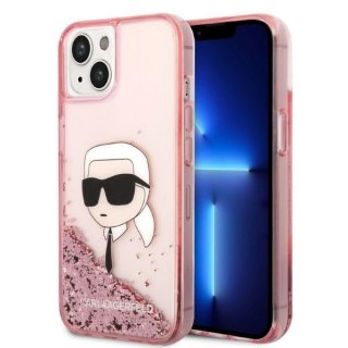 Etui na telefon iPhone 14 Plus/15 Plus Karl Lagerfeld różowe Glitter