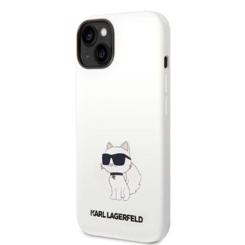 Etui na telefon iPhone 14 Plus/15 Plus Karl Lagerfeld Choupette białe