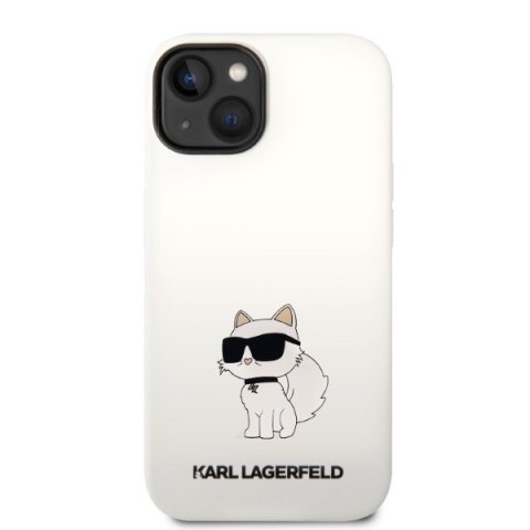 Etui na telefon iPhone 14 Plus/15 Plus Karl Lagerfeld Choupette białe