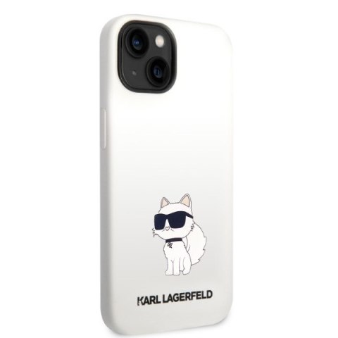 Etui na telefon iPhone 14 Plus/15 Plus Karl Lagerfeld Choupette białe