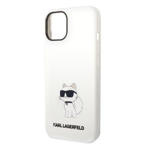 Etui na telefon iPhone 14 Plus/15 Plus Karl Lagerfeld Choupette białe