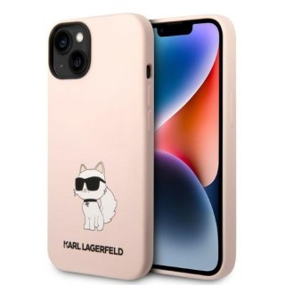 Etui na telefon iPhone 14 Plus / 15 Plus Karl Lagerfeld Choupette różowe