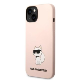 Etui na telefon iPhone 14 Plus / 15 Plus Karl Lagerfeld Choupette różowe