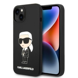 Etui iPhone 14 Plus / 15 Plus Karl Lagerfeld czarne Silicone Ikonik