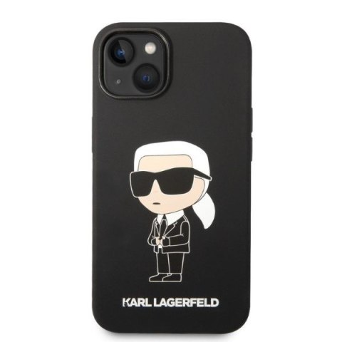 Etui iPhone 14 Plus / 15 Plus Karl Lagerfeld czarne Silicone Ikonik