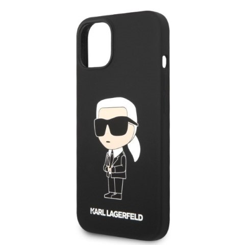 Etui iPhone 14 Plus / 15 Plus Karl Lagerfeld czarne Silicone Ikonik