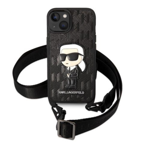 Etui na telefon iPhone 14 Plus/15 Plus Karl Lagerfeld czarne Monogram