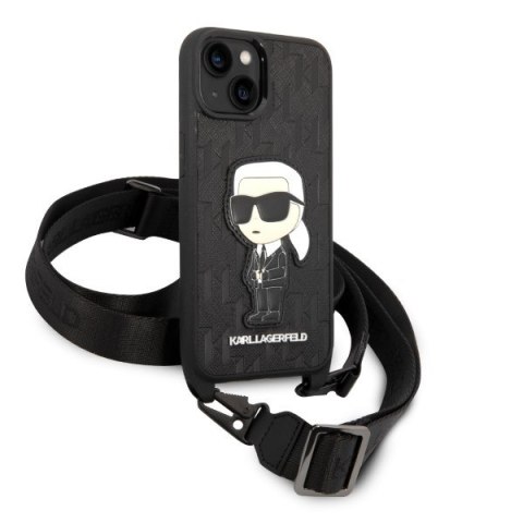 Etui na telefon iPhone 14 Plus/15 Plus Karl Lagerfeld czarne Monogram