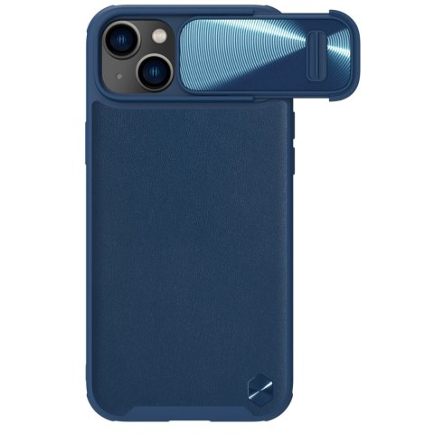 Etui iPhone 14 Plus / 15 Plus Nillkin CamShield Leather S niebieskie