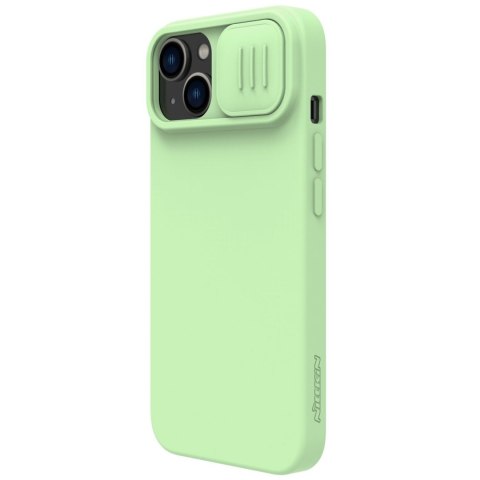 Etui na telefon iPhone 14 Plus/15 Plus Nillkin CamShield Silky MagSafe zielony