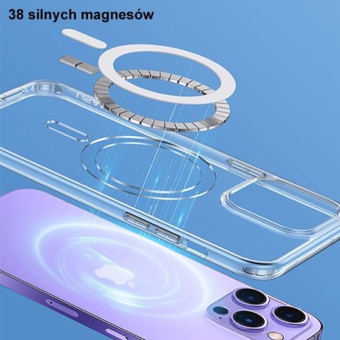 Etui na telefon iPhone 14 Plus / 15 Plus USAMS Ice Magnet przezroczyste