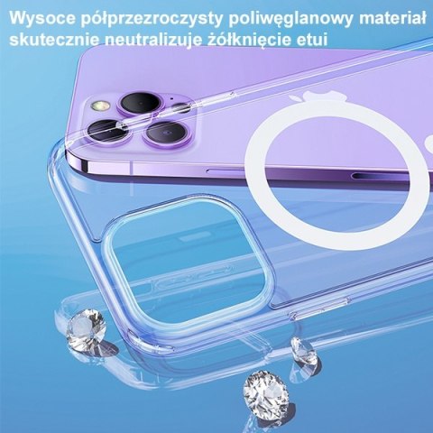 Etui na telefon iPhone 14 Plus / 15 Plus USAMS Ice Magnet przezroczyste