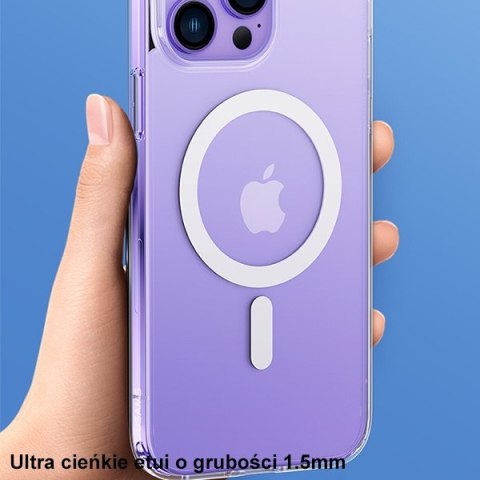 Etui na telefon iPhone 14 Plus / 15 Plus USAMS Ice Magnet przezroczyste