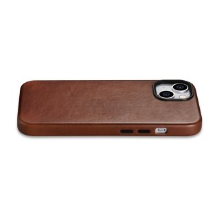 Etui iPhone 14 Plus / 15 Plus iCarer Oil Wax Premium Leather MagSafe brązowe