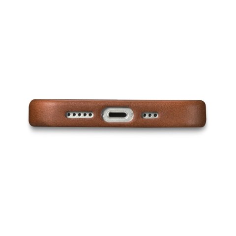 Etui iPhone 14 Plus / 15 Plus iCarer Oil Wax Premium Leather MagSafe brązowe