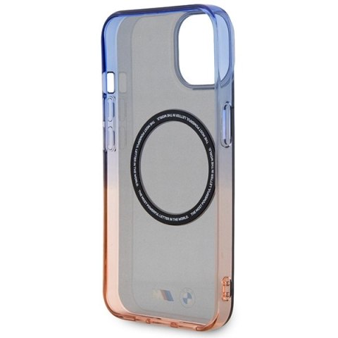 Etui na telefon iPhone 14 Plus / 15 Plus BMW szare hardcase MagSafe