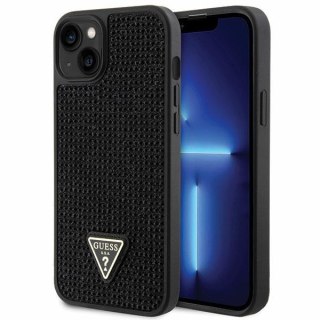 Etui na telefon iPhone 14 Plus/15 Plus Guess czarne hardcase z kryształkami