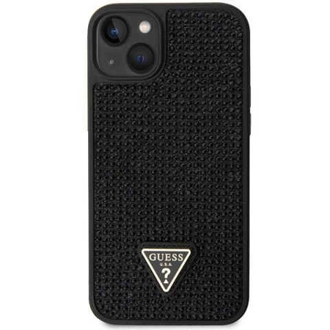 Etui na telefon iPhone 14 Plus/15 Plus Guess czarne hardcase z kryształkami