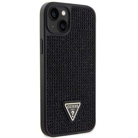 Etui na telefon iPhone 14 Plus/15 Plus Guess czarne hardcase z kryształkami