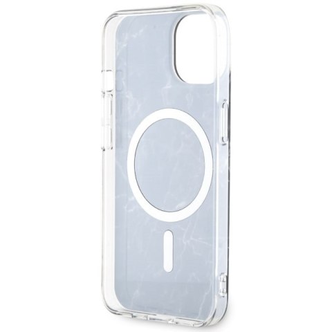 Etui na telefon iPhone 14 Plus / 15 Plus Guess Marble MagSafe czarne